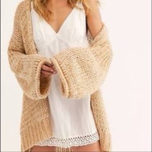 Free People Sweaters - Home Town Wood Knit Loose Fit Cardigan Medium